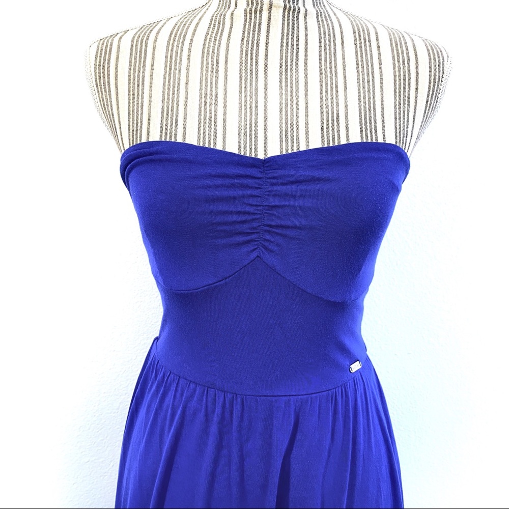 Guess Mini Dress Casual Strapless Blue Small - Picture 5 of 9